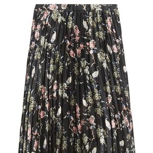 NWT Banana Republic Soft Satin Pleated Midi Skirt
